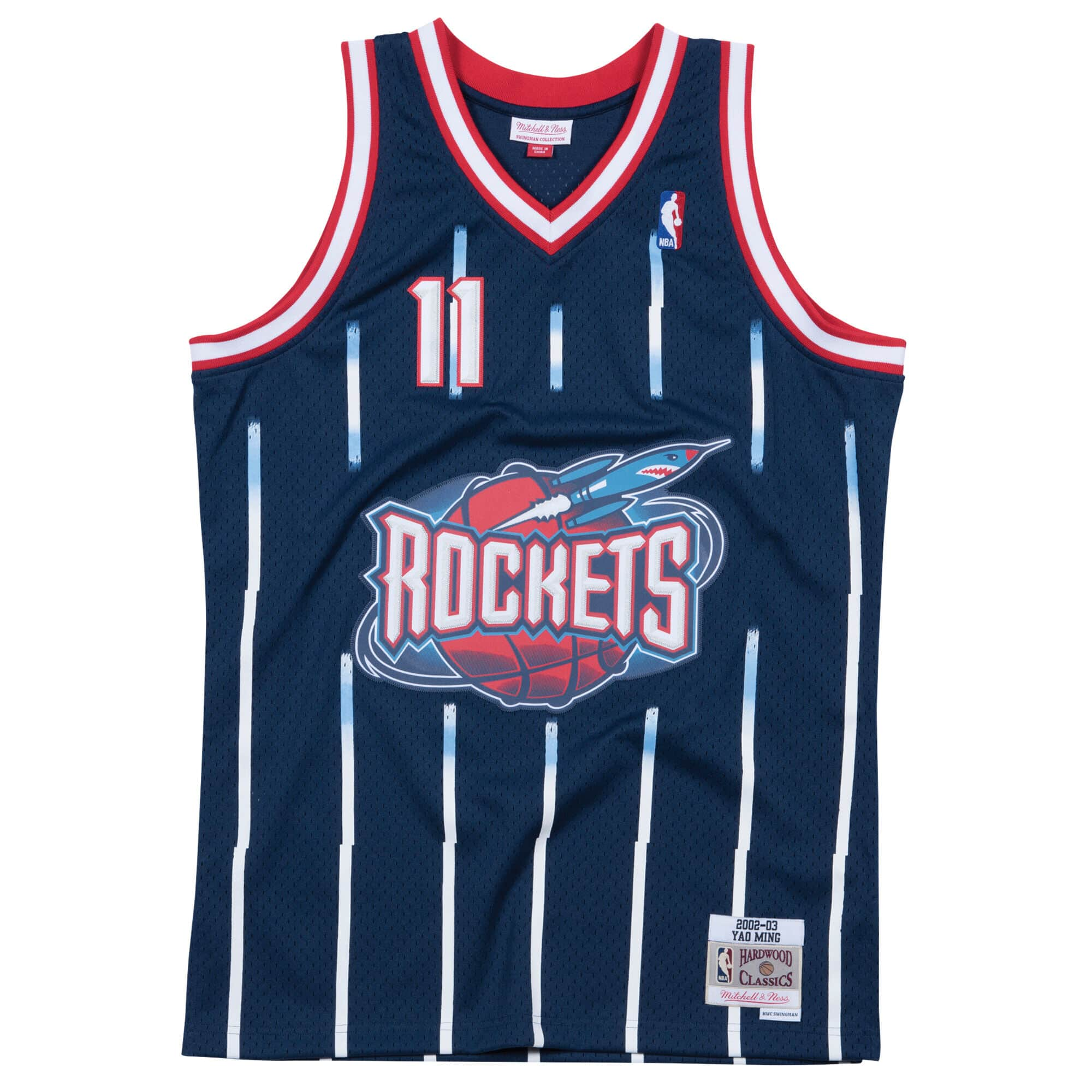 Yao Ming Houston Rockets NBA Mitchell & Ness Men's Navy 2002-03 Hardwood Classics Swingman Jersey