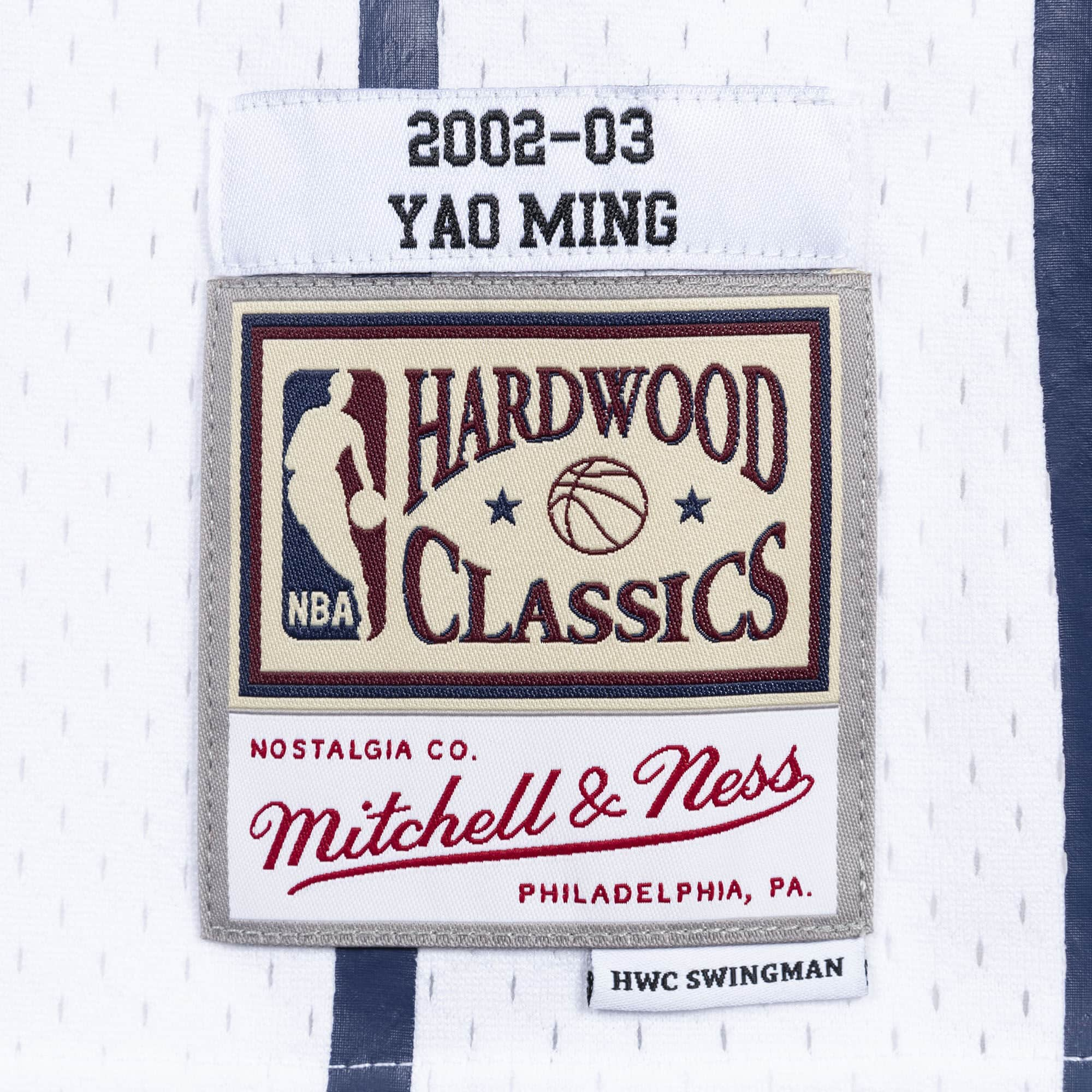 Yao Ming Houston Rockets NBA Mitchell & Ness Maillot Swingman Blanc 2002-03 Hardwood Classics pour Homme