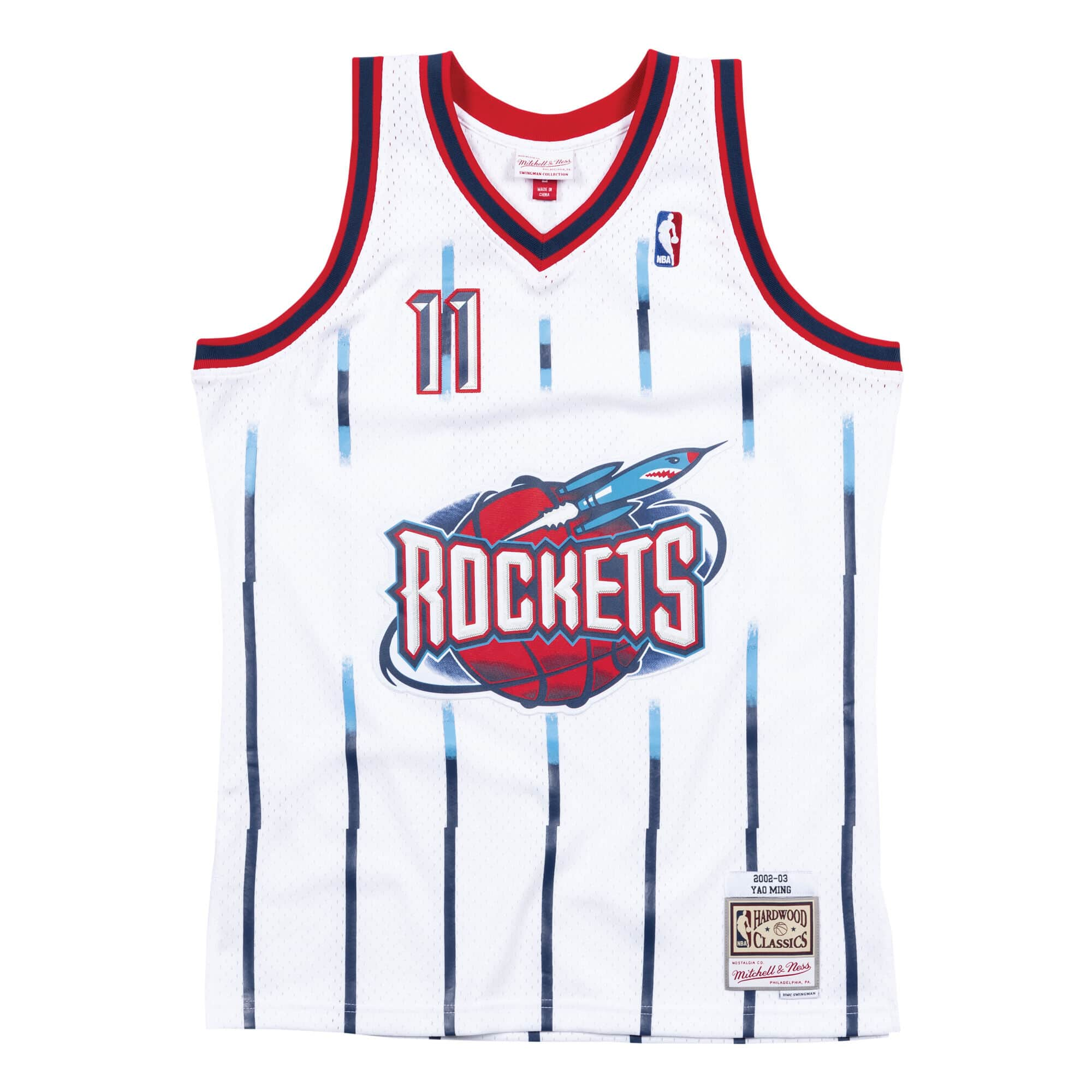 Yao Ming Houston Rockets NBA Mitchell & Ness Men's White 2002-03 Hardwood Classics Swingman Jersey