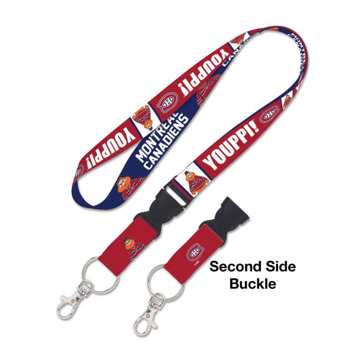 Youppi Montreal Canadiens NHL WinCraft Lanyard with Detachable Buckle