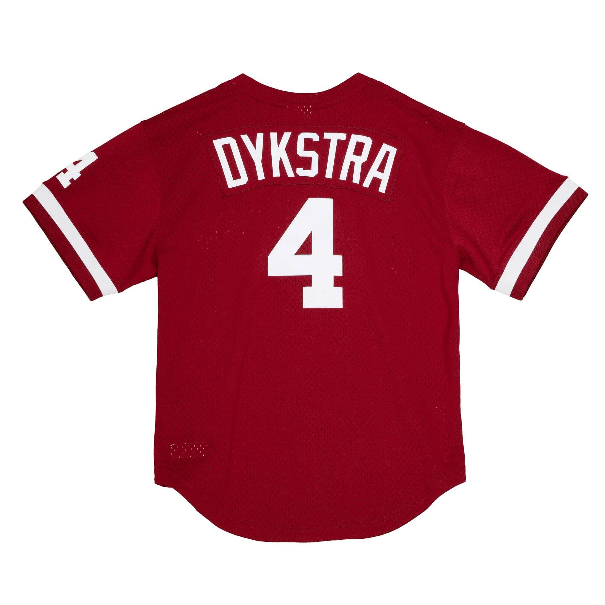 Lenny Dykstra Philadelphia Phillies MLB Mitchell & Ness Men's Burgundy 1991 Authentic Pullover Jersey