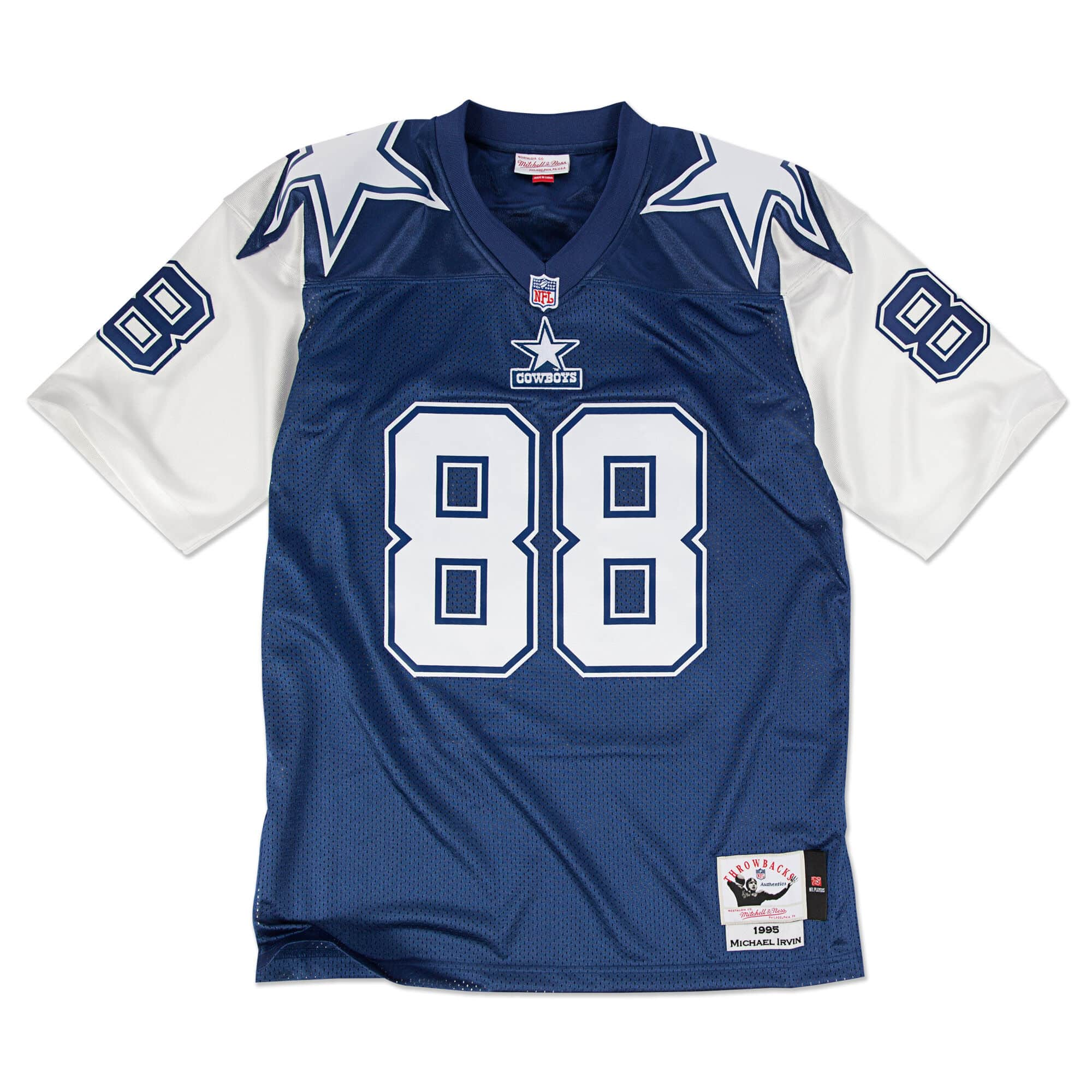 Michael Irvin Dallas Cowboys NFL Mitchell & Ness Maillot authentique bleu marine 1995 Throwback pour hommes