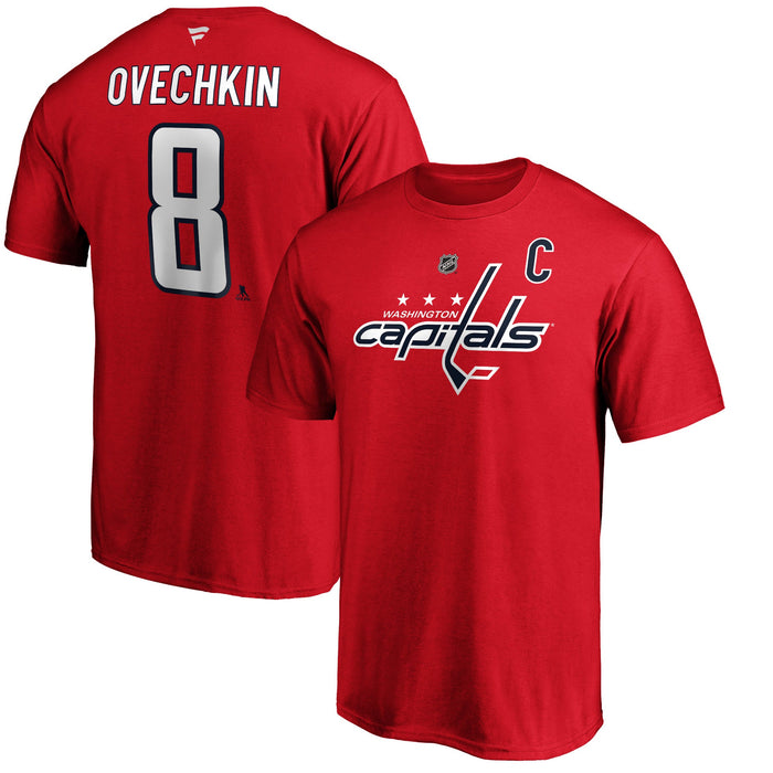 Alexander Ovechkin Washington Capitals NHL Fanatics Branded Men's Red Authentic T-Shirt
