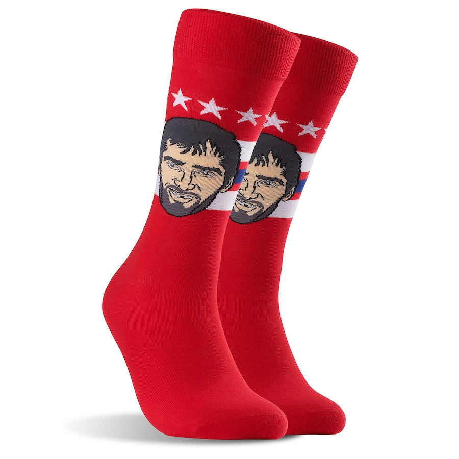 Alexander Ovechkin Washington Capitals NHL Major League Socks Men's Red Crew Socks