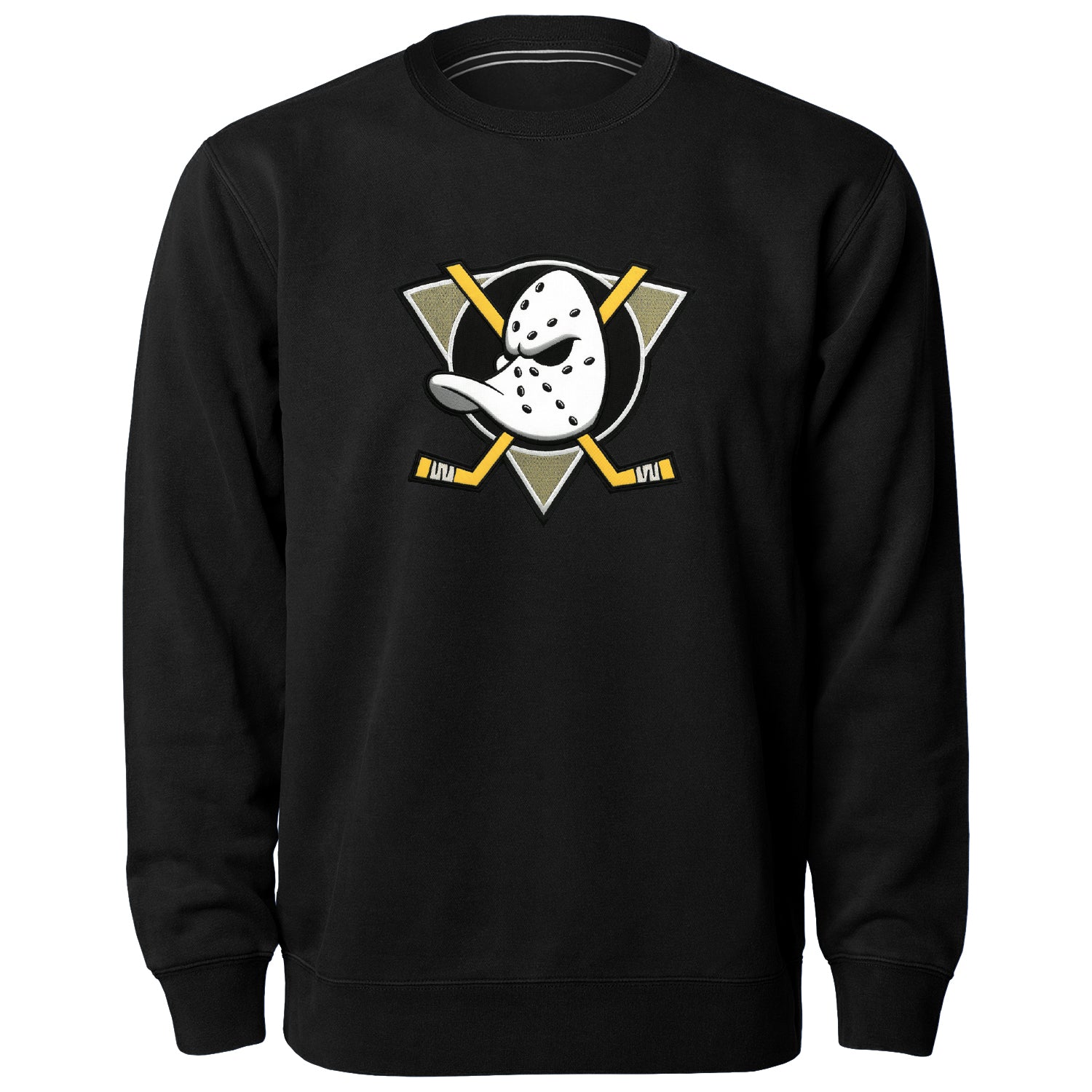 Anaheim Ducks NHL Bulletin Men's Black Twill Logo Express Crew Sweater