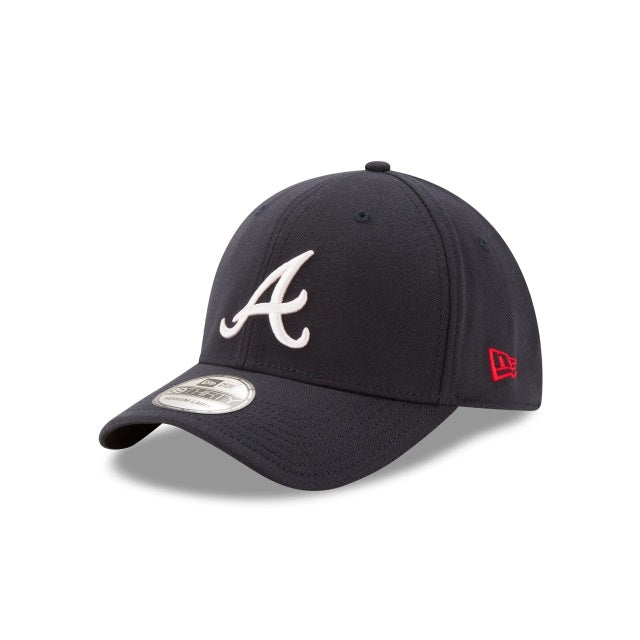 Atlanta Braves MLB New Era Men's Navy 39Thirty Team Classic Stretch Fit Hat