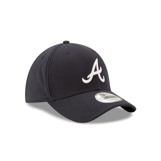 Atlanta Braves MLB New Era Men's Navy 39Thirty Team Classic Stretch Fit Hat