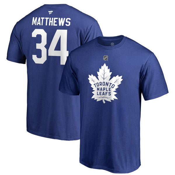 Auston Matthews Toronto Maple Leafs NHL Fanatics Branded Men's Royal Blue Authentic T-Shirt