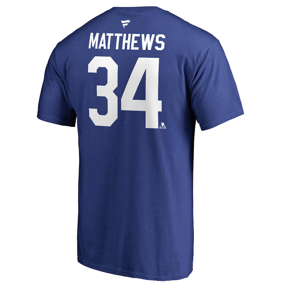 Auston Matthews Toronto Maple Leafs NHL Fanatics Branded Men's Royal Blue Authentic T-Shirt