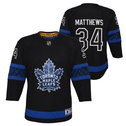 Auston Matthews Toronto Maple Leafs NHL Outerstuff Youth Black Premier Jersey