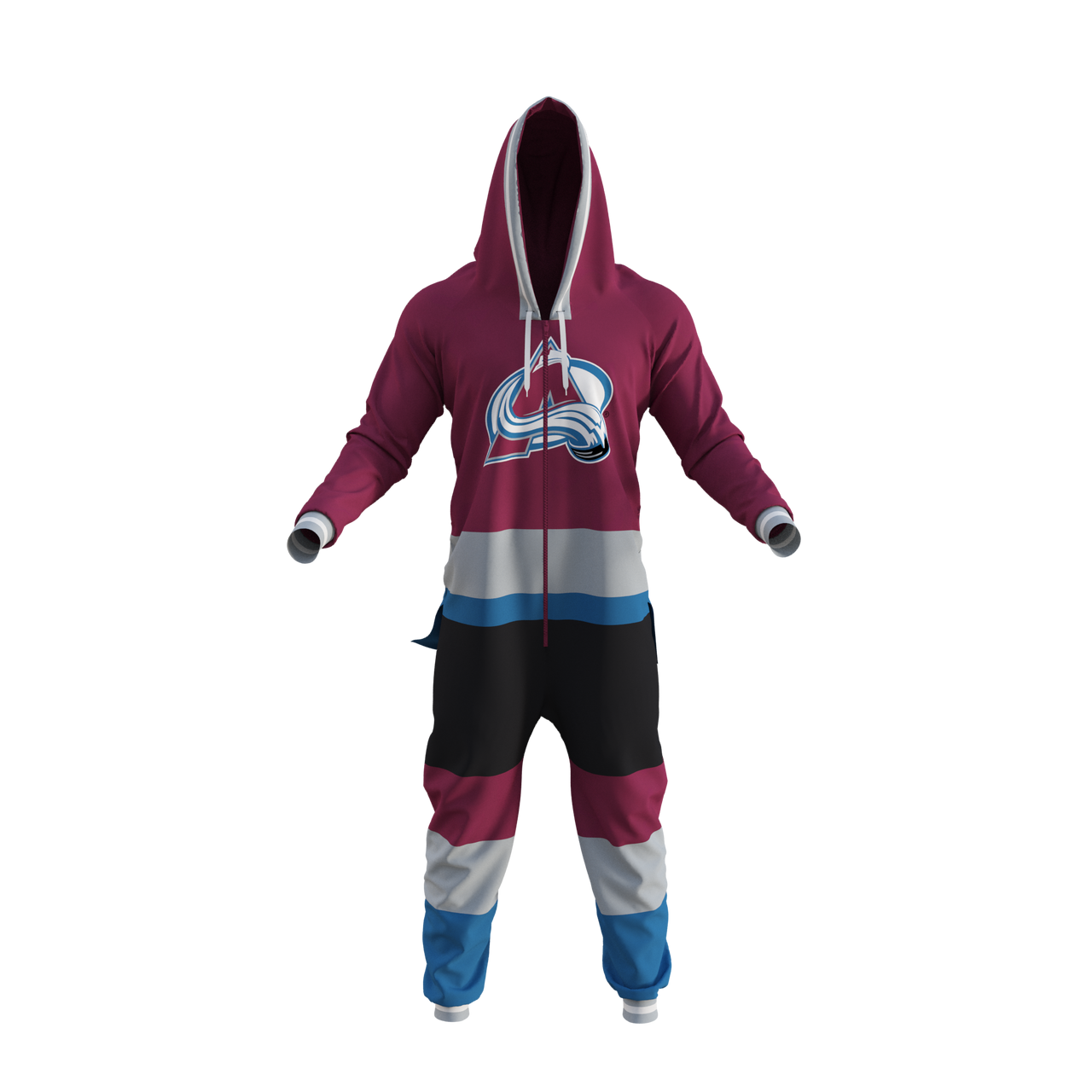 Colorado Avalanche NHL Hockey Sockey Combinaison d'uniforme de l'équipe bordeaux pour hommes