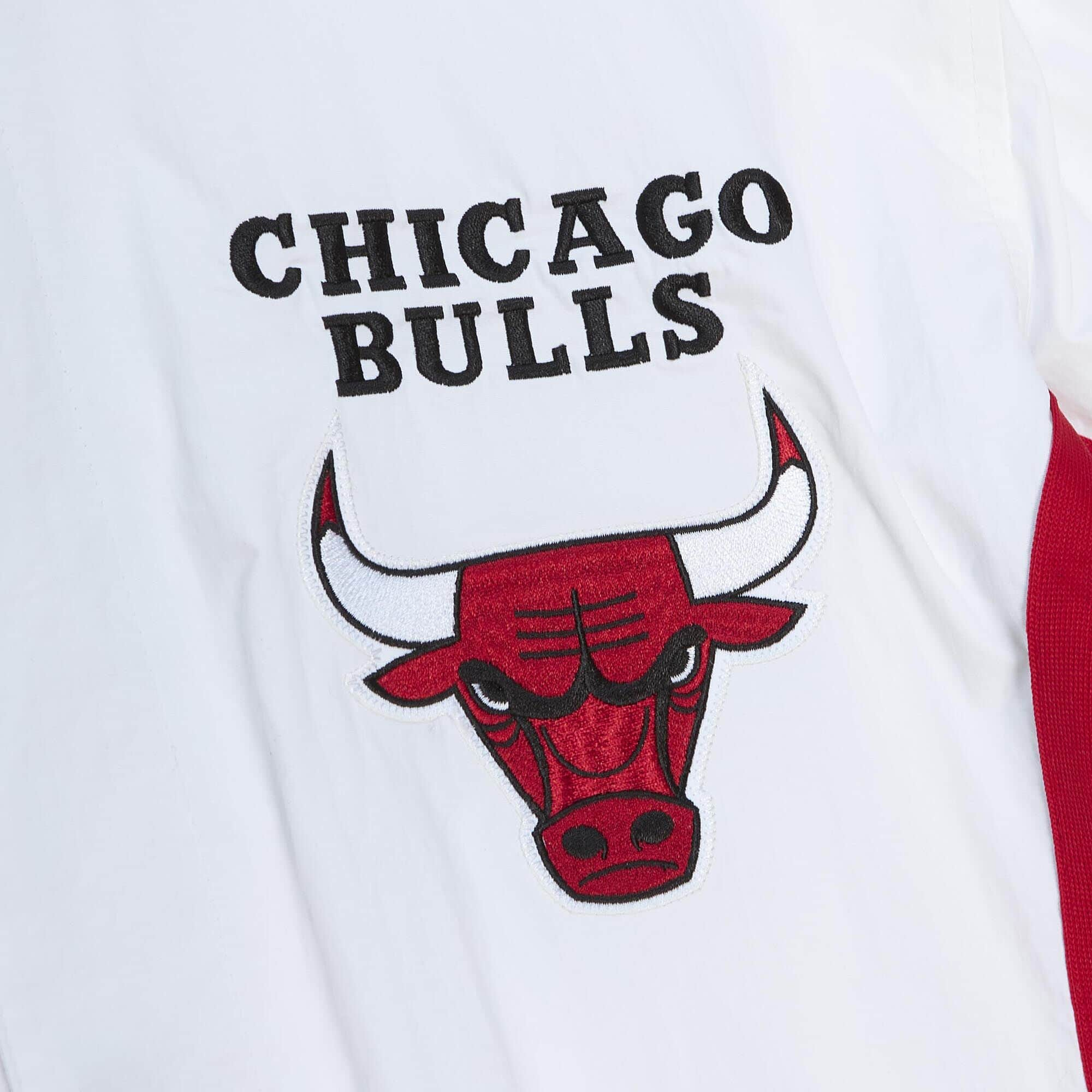 Chicago Bulls NBA Mitchell & Ness Veste d'échauffement blanche 1997-98 Finals pour hommes