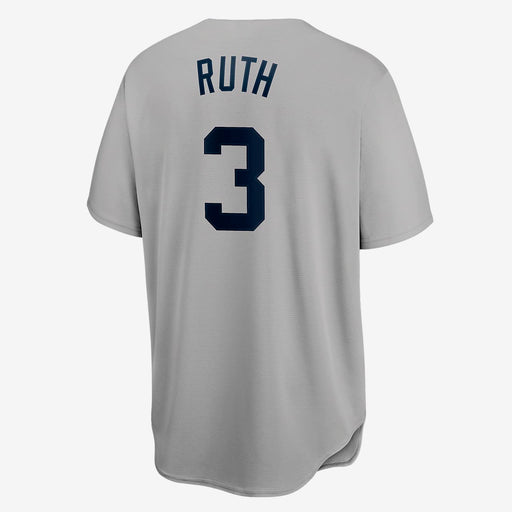 Babe Ruth New York Yankees MLB Nike Men's Grey Cooperstown Replica Jersey