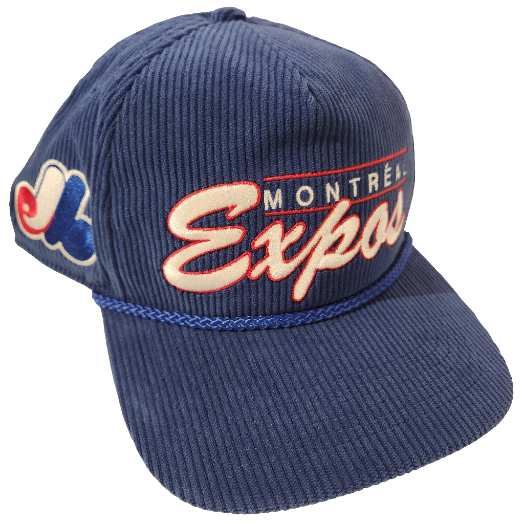 Montreal Expos MLB 47 Brand Men's Royal Double Header Cord Hitch Snapback