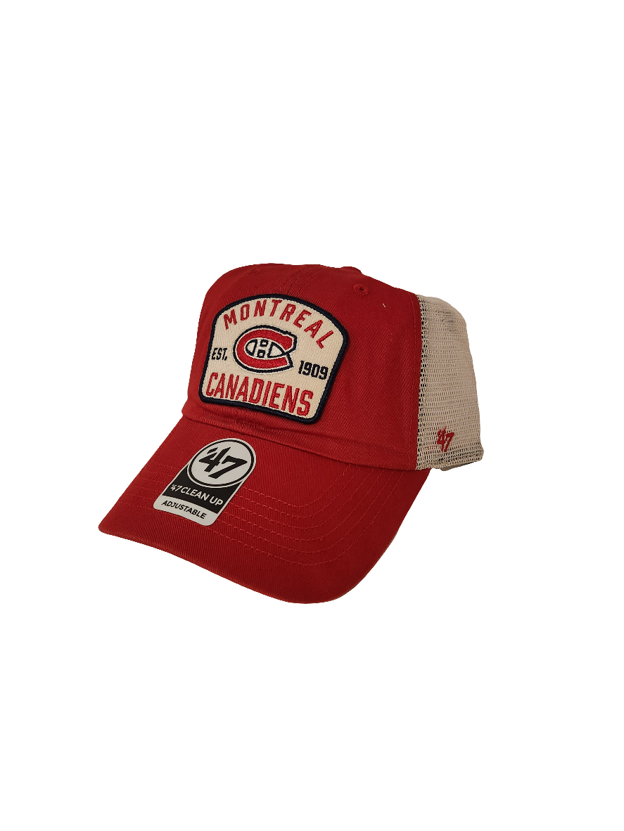 Montreal Canadiens NHL 47 Brand Men's Red Mccall Clean Up Adjustable Hat