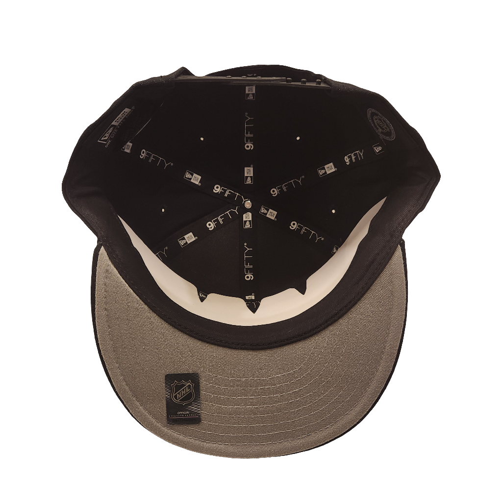 Montreal Canadiens NHL New Era Casquette Snapback 9Fifty à panneaux contrastés en toile de coton noire pour homme