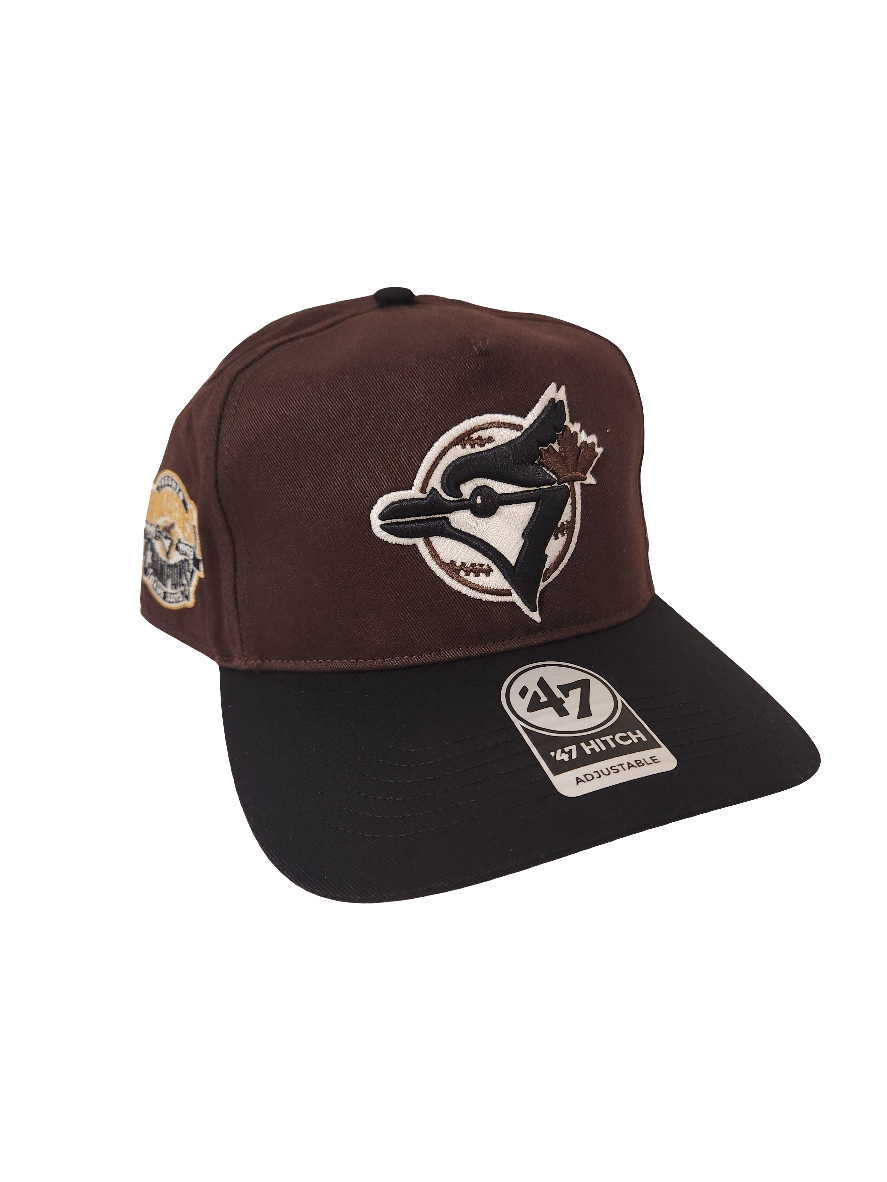 Casquette snapback Sure Shot Hitch en chocolat noir pour homme des Toronto Blue Jays MLB 47 Brand