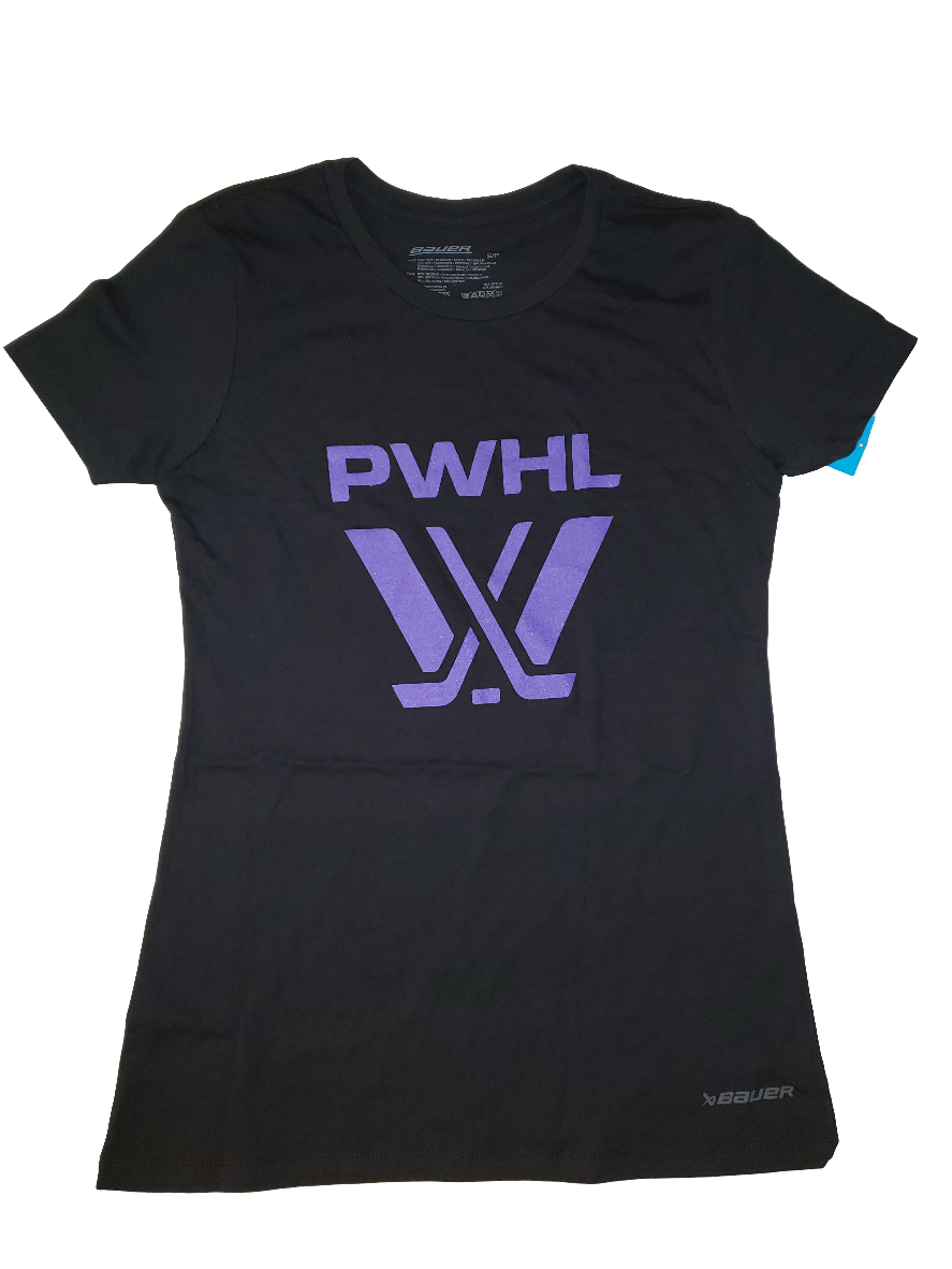 PWHL Bauer Women's Black Graphic Logo T-Shirt