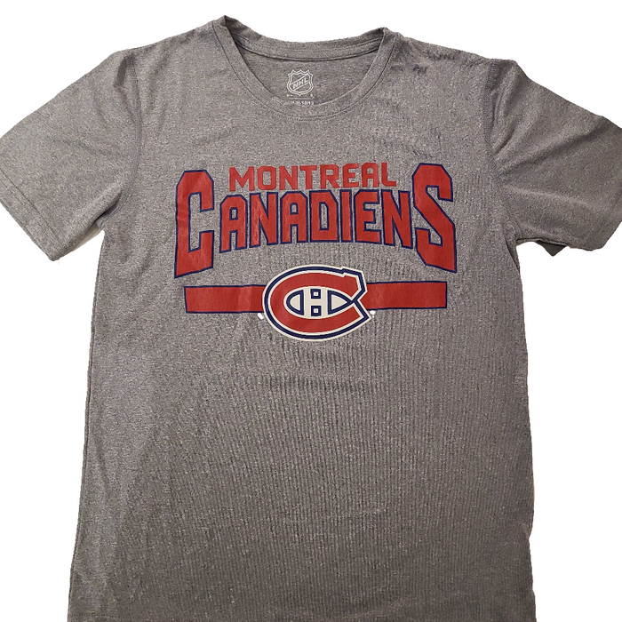 Montreal Canadiens NHL Outerstuff Youth Grey Mesh T Shirt