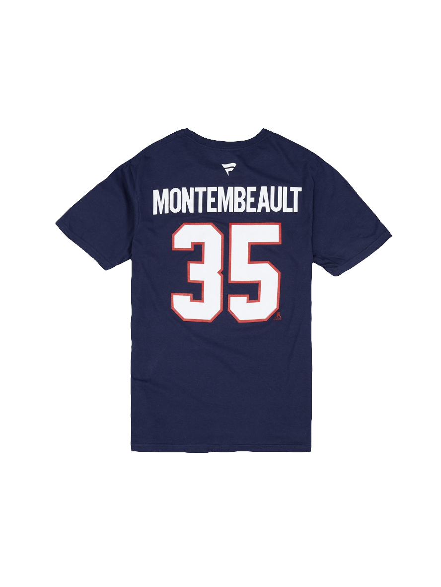 Sam Montembeault Montreal Canadiens NHL Fanatics Branded Men's Navy Authentic T-Shirt