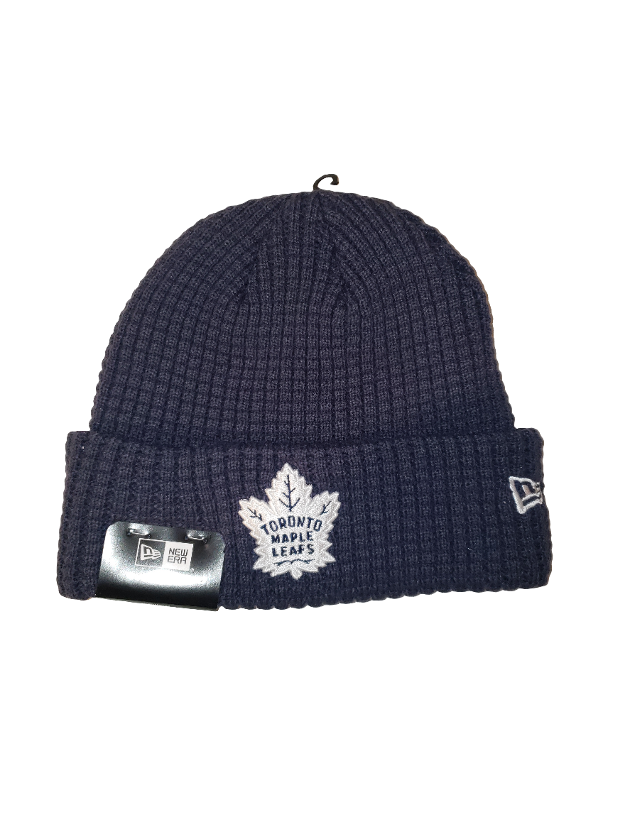 Toronto Maple Leafs NHL New Era Men's Navy Waffle Beanie Knit Hat