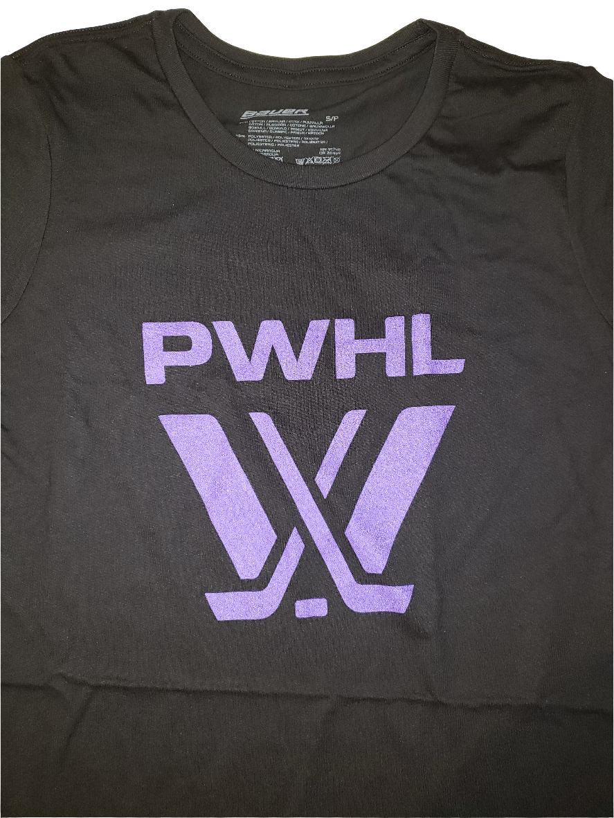 PWHL Bauer Women's Black Graphic Logo T-Shirt