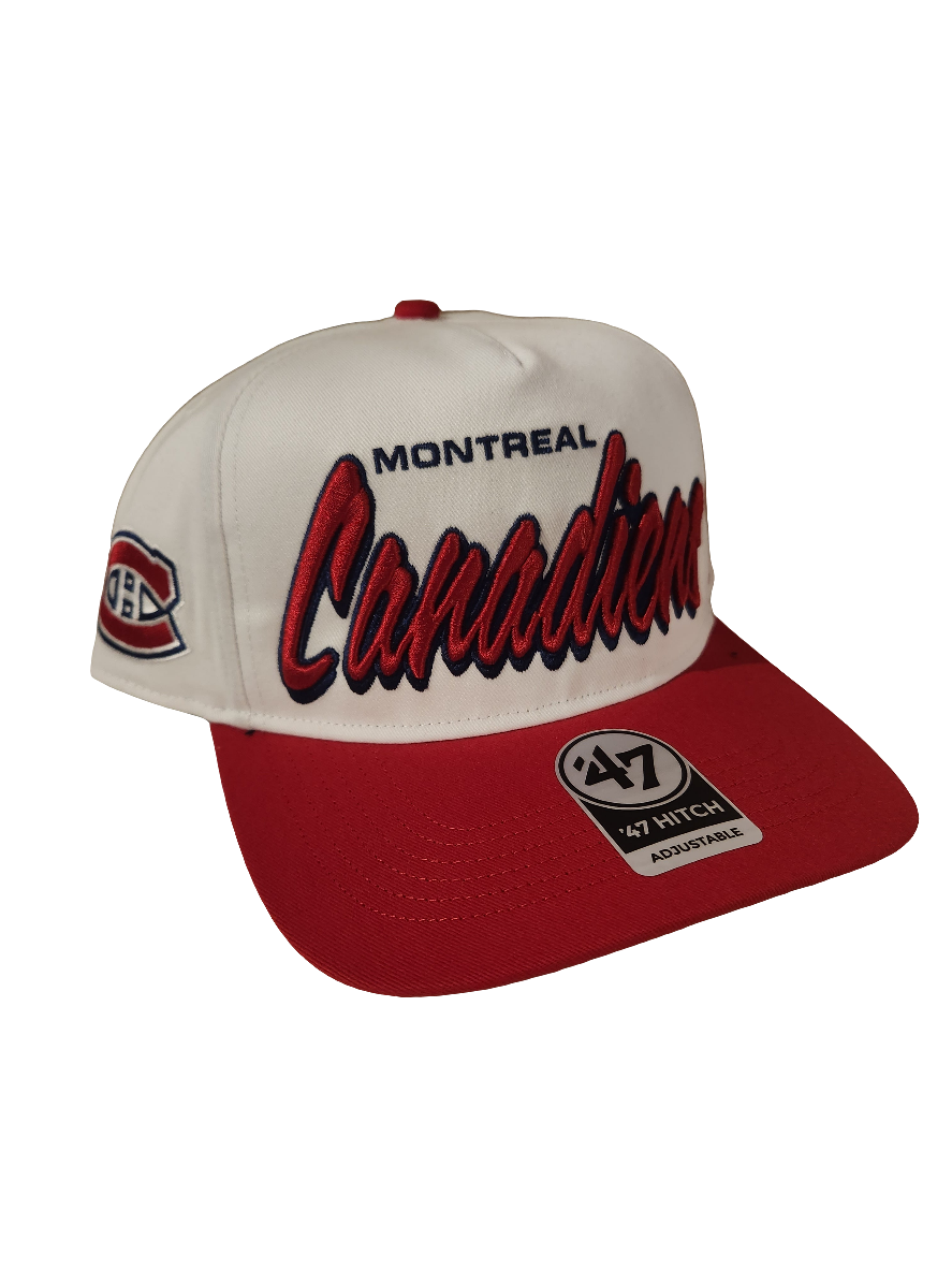 Montreal Canadiens NHL 47 Brand White Men's Drop Shadow Hitch Snapback Hat