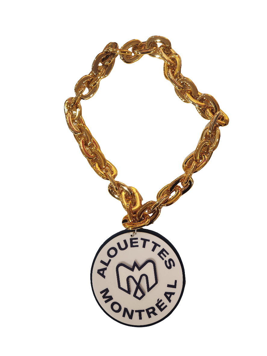 Collier chaîne en or FanChain FanFave des Alouettes de Montréal de la LCF