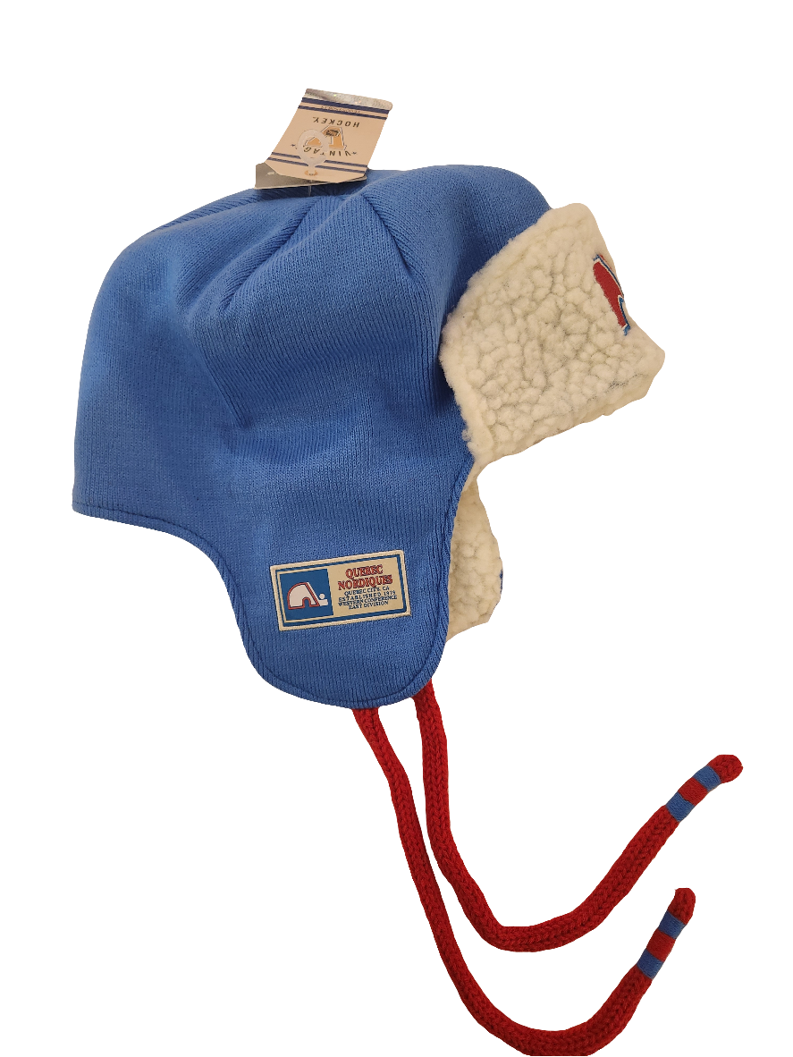 Quebec Nordiques NHL Fanatics Branded Men's Blue Heritage Knit Trapper