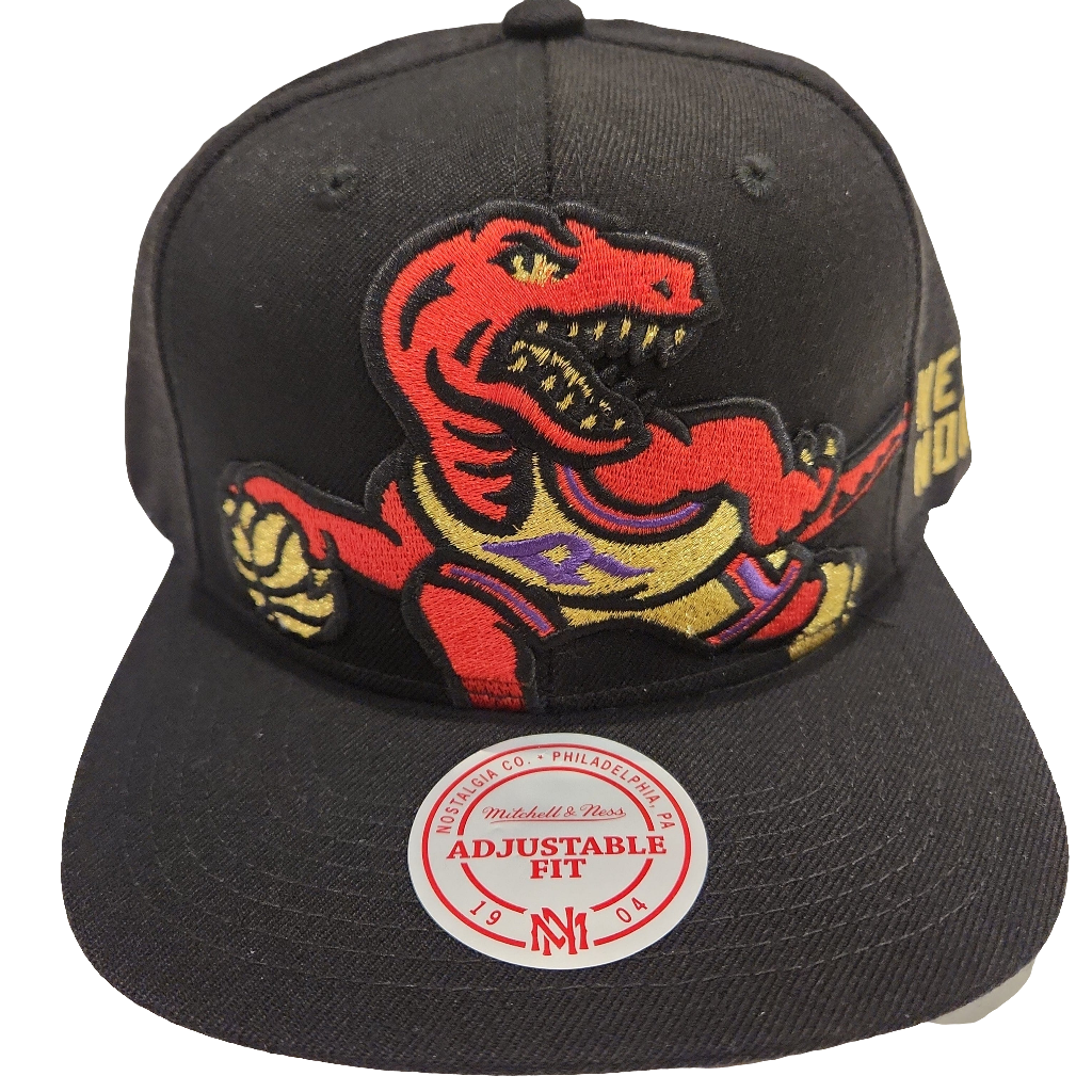 Toronto Raptors NBA Mitchell & Ness pour hommes Noir XL Crop Dino Snapback