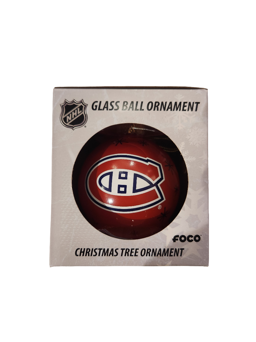 Boule de verre avec logo de l'équipe imprimée FOCO des Canadiens de Montréal de la LNH