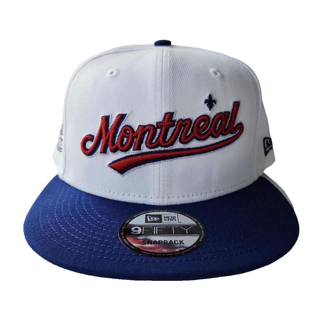 Expos de Montréal MLB New Era Snapback blanc 9Fifty 35e anniversaire Cooperstown pour hommes