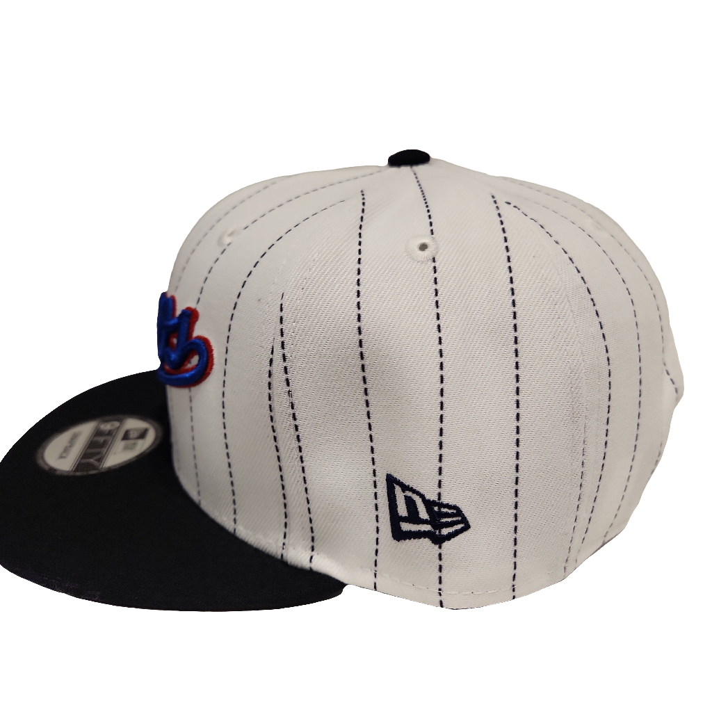 Expos de Montréal MLB New Era pour hommes, blanc 9Fifty Cooperstown Pinstripe Retro Uniform Snapback