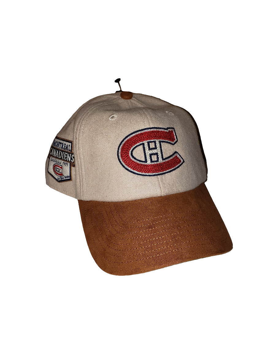 Montreal Canadiens NHL 47 Brand Men's Beige Rafter Clean Up Adjustable Hat