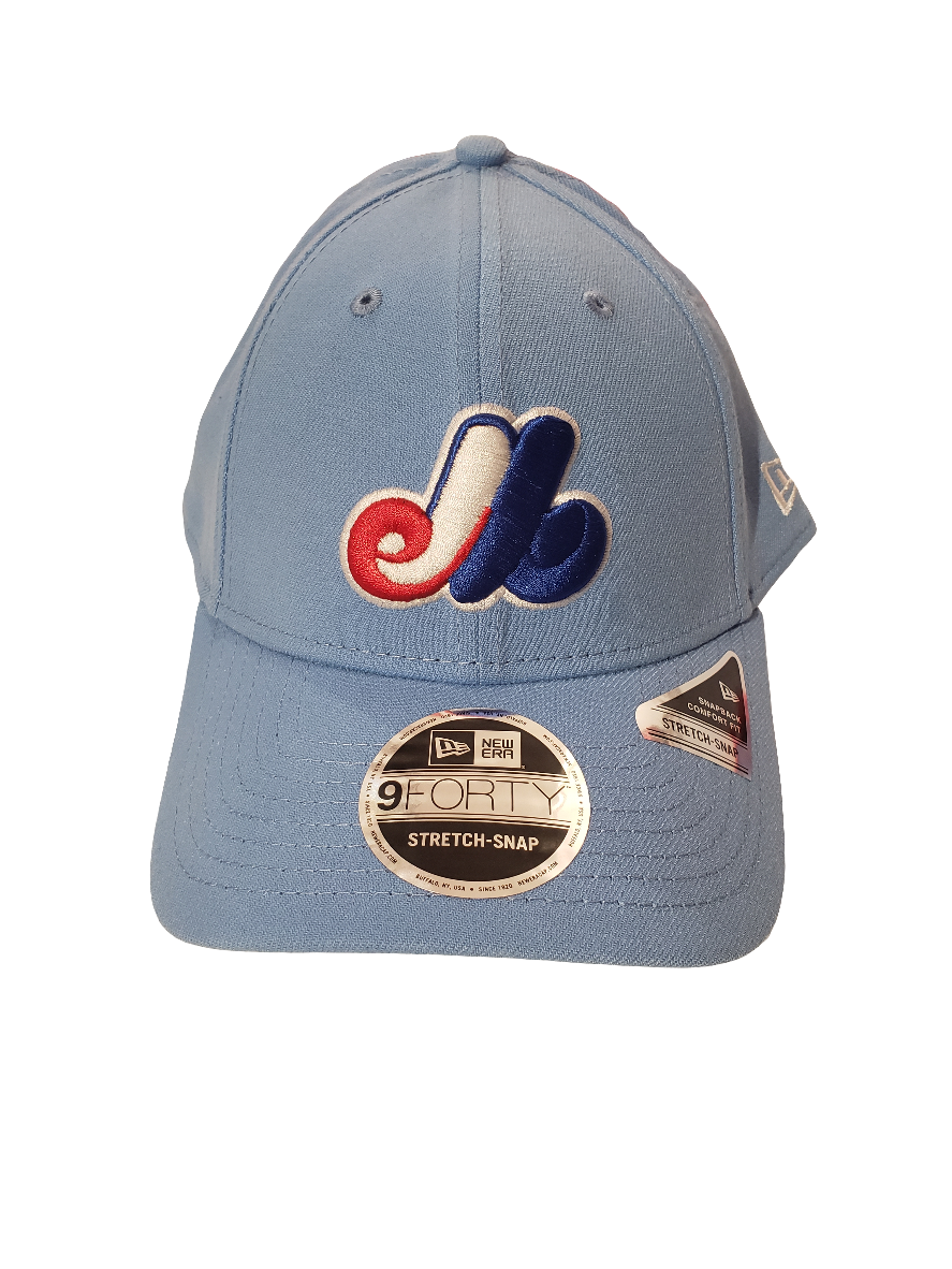 Montreal Expos MLB New Era Men's Light Blue 9Forty Stretch Snapback Hat