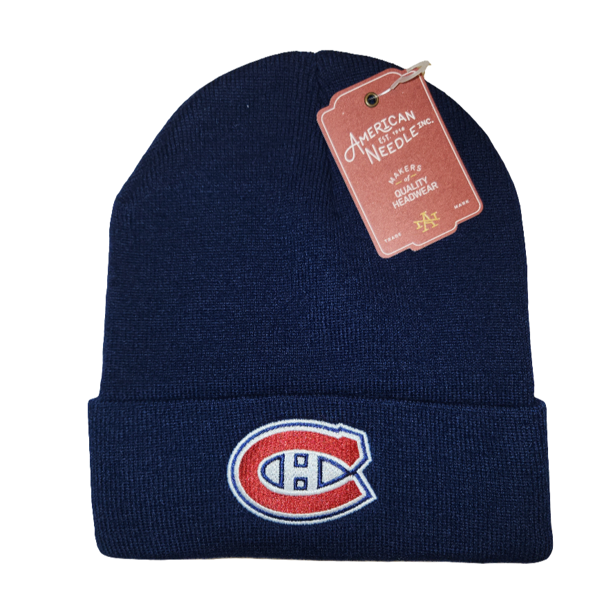 Montreal Canadiens NHL American Needle Men's Navy Cuffed Knit Beanie