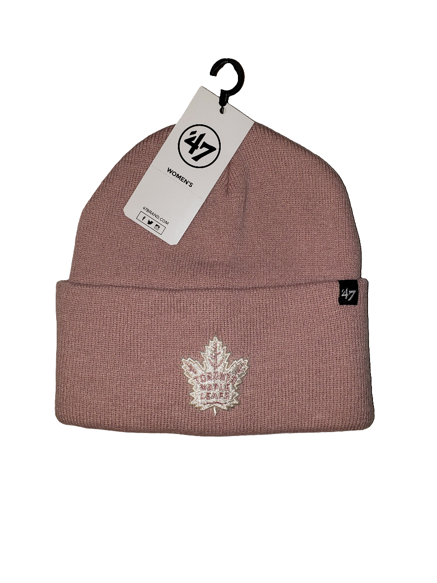 Toronto Maple Leafs NHL 47 Brand Women's Pink Haymaker Raised Cuff Knit Hat