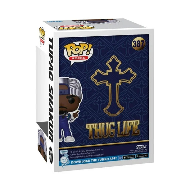 Tupac Shakur en salopette Funko POP Rocks Thug Life Figurine en vinyle