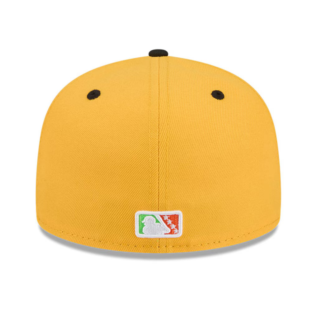Casquette ajustée 59Fifty Copa De La Diversion jaune et noire pour homme New Era Eugene Emeralds MiLB