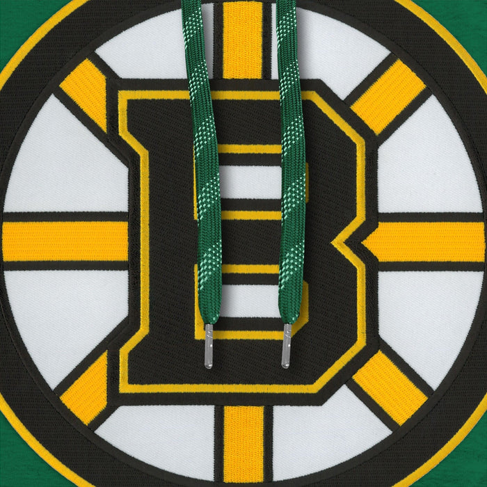 Boston Bruins NHL Bulletin Men's Green Express Twill Logo Hoodie