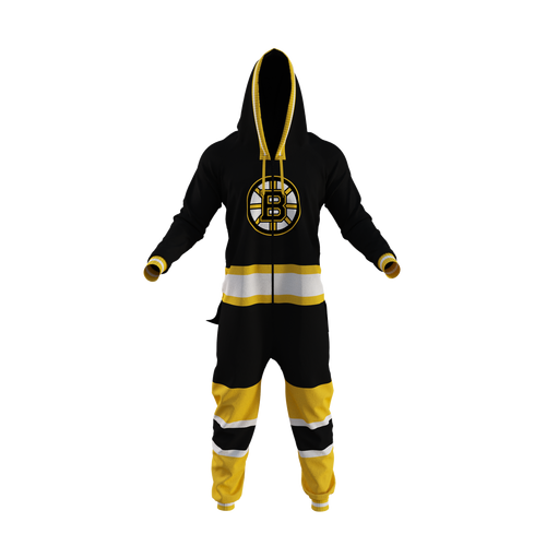 Boston Bruins NHL Hockey Sockey Men's Black Team Uniform Onesie