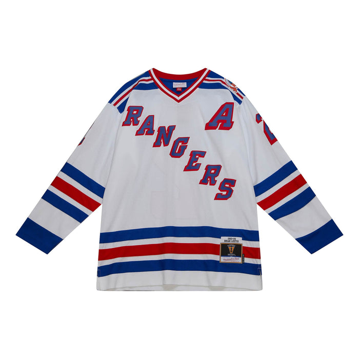 Brian Leetch New York Rangers Mitchell & Ness Men's White 1993 Blue Line Authentic Jersey XL (48)