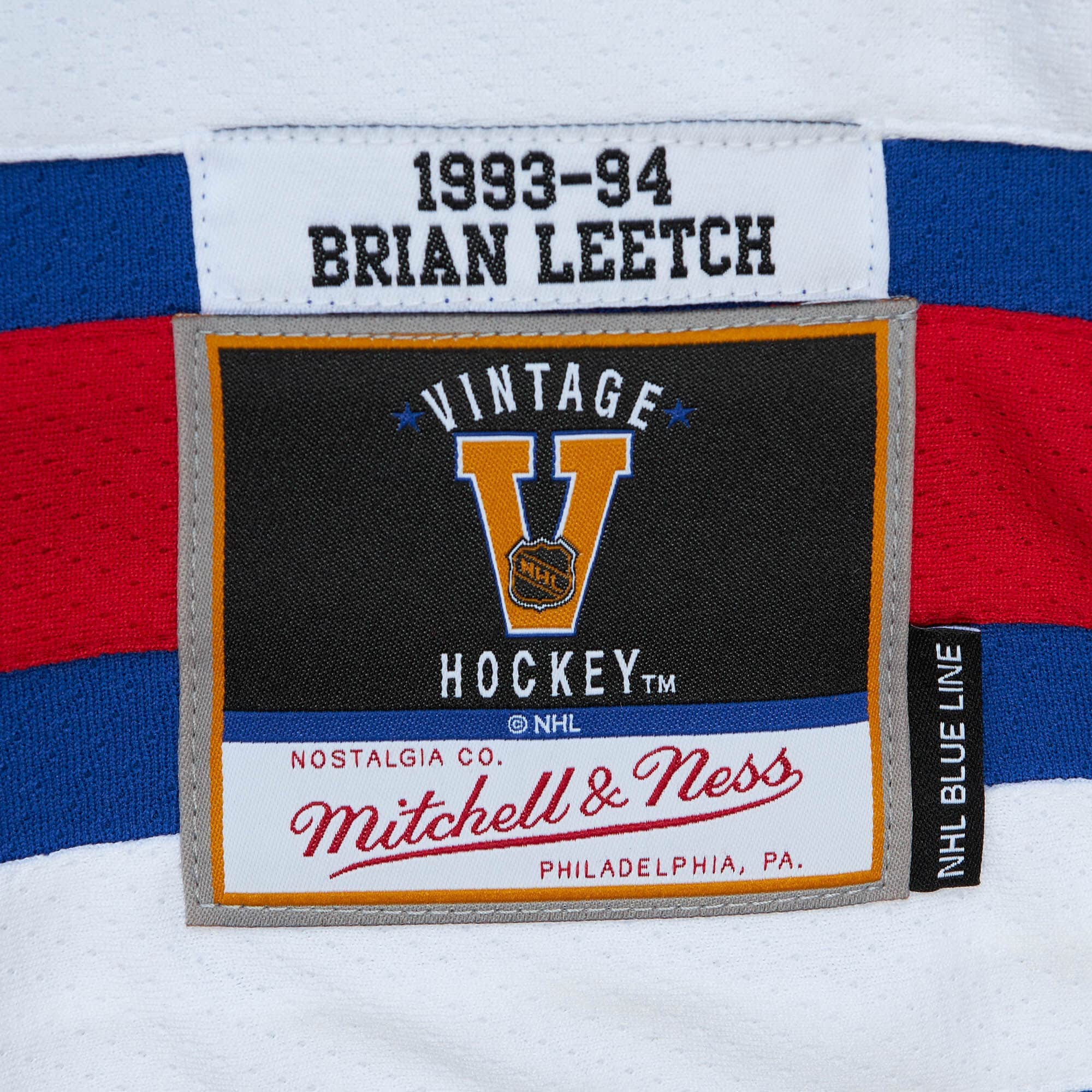 Brian Leetch New York Rangers NHL Mitchell & Ness Men's White 1993 Blue Line Authentic Jersey