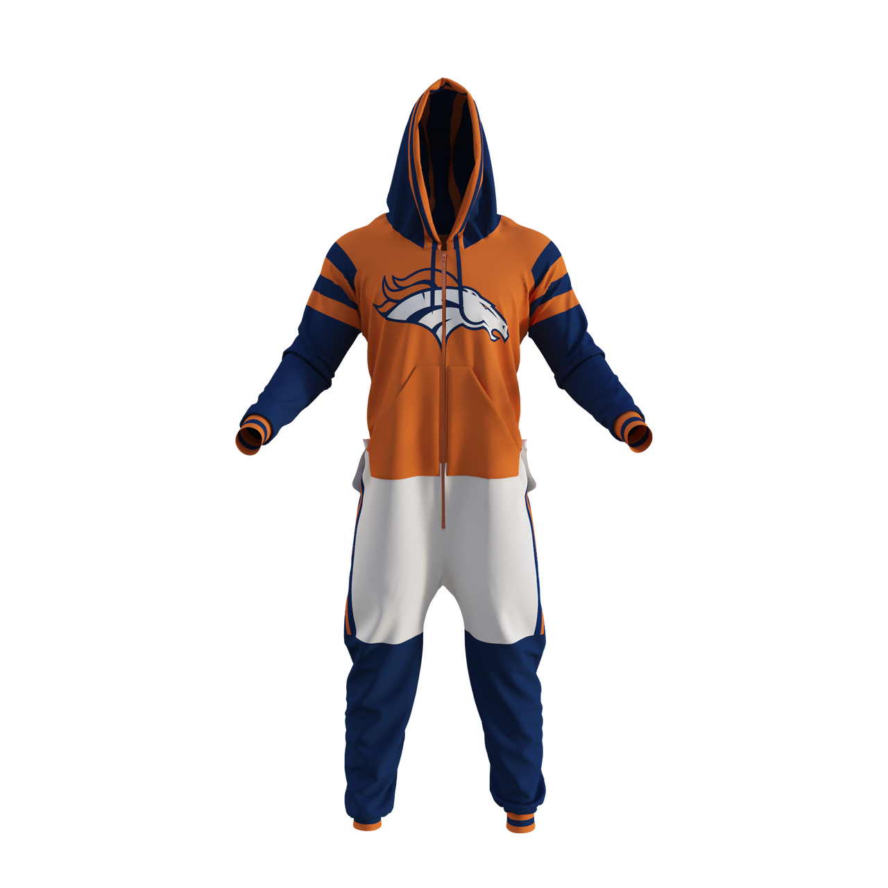 Denver Broncos NFL Hockey Sockey Men's Orange Team Uniform Onesie