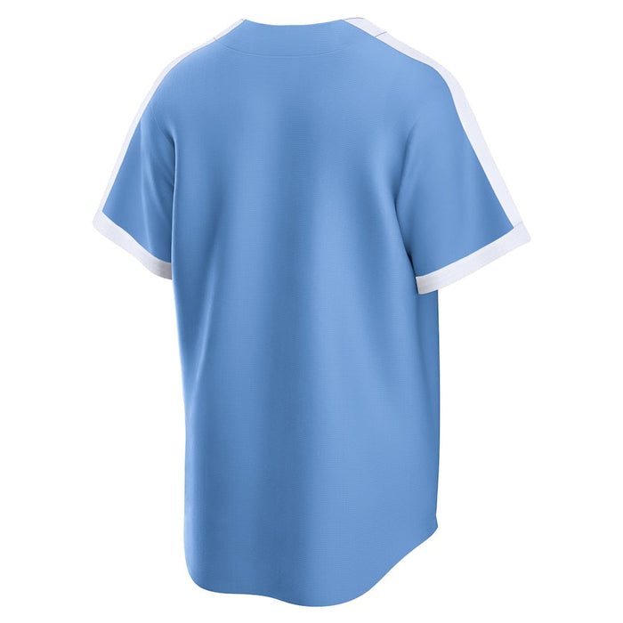 Toronto Blue Jays Light Blue MLB Cooperstown Short Sleeve Ringer Tee Shirt  By Nike Team Sports