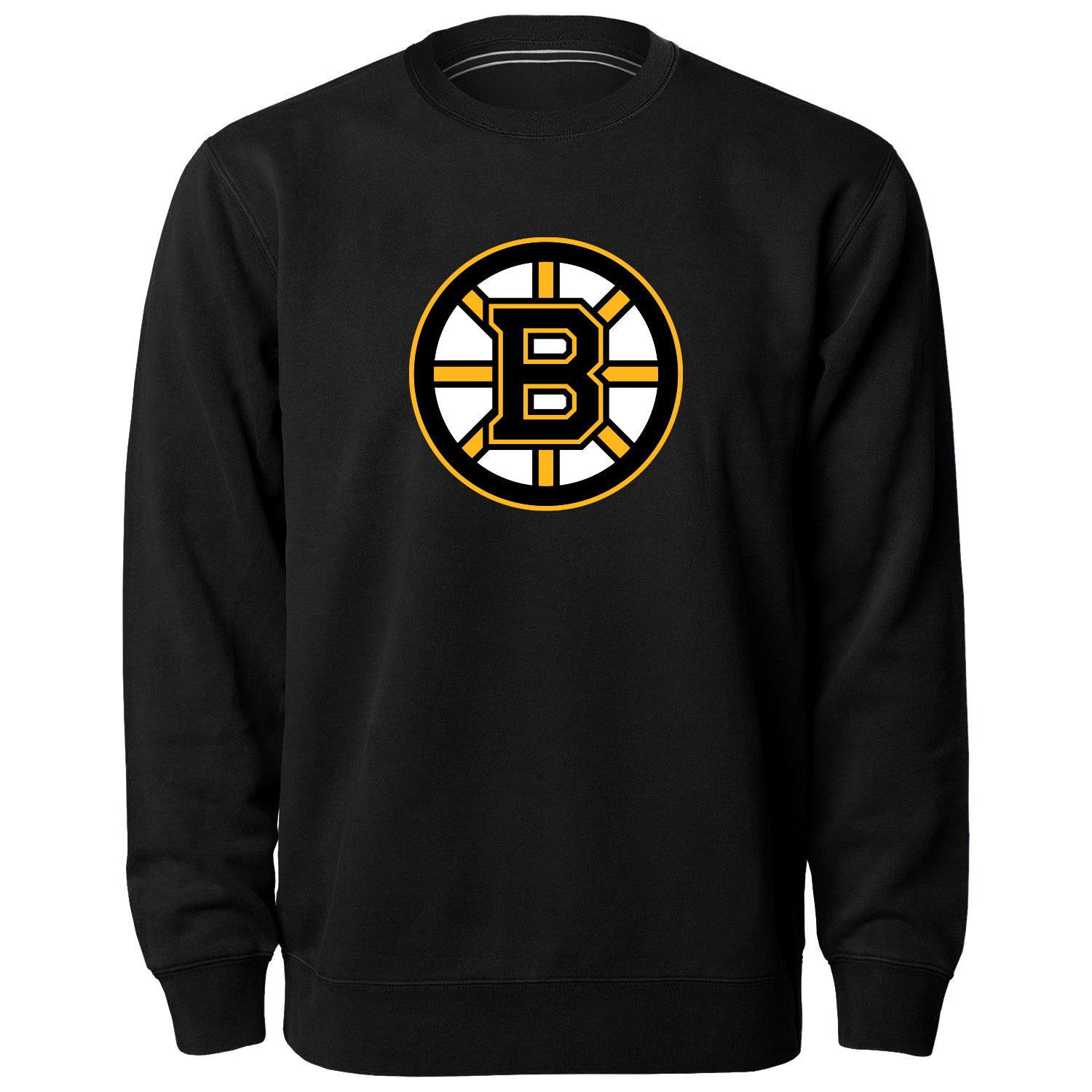 Boston Bruins NHL Bulletin Men's Black Twill Logo Express Crew Sweater