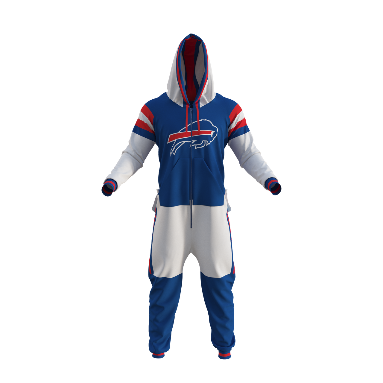 Buffalo Bills NFL Hockey Sockey Men's Royal Blue Team Uniform Onesie