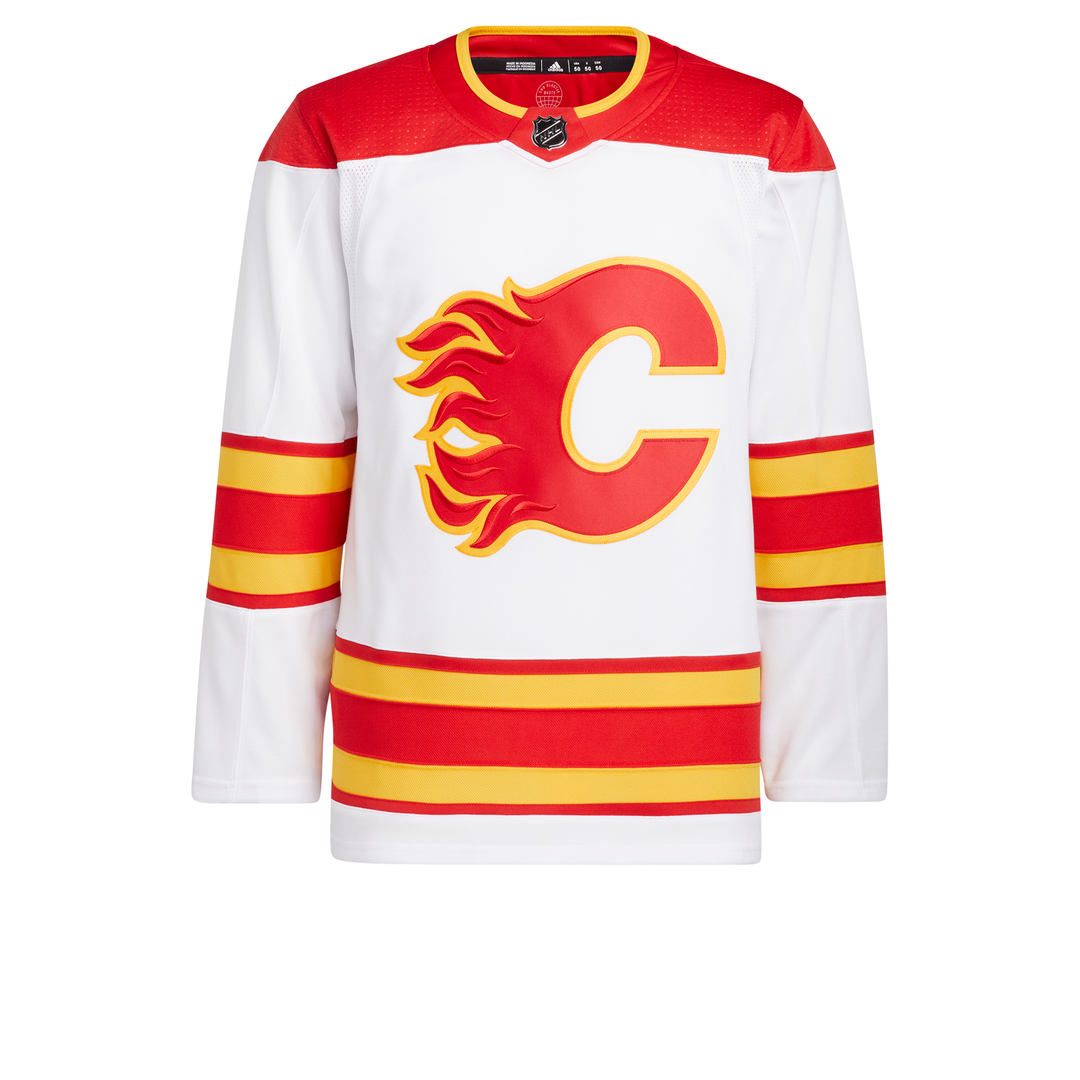 Calgary Flames NHL Adidas Men's White Primegreen Authentic Pro Jersey