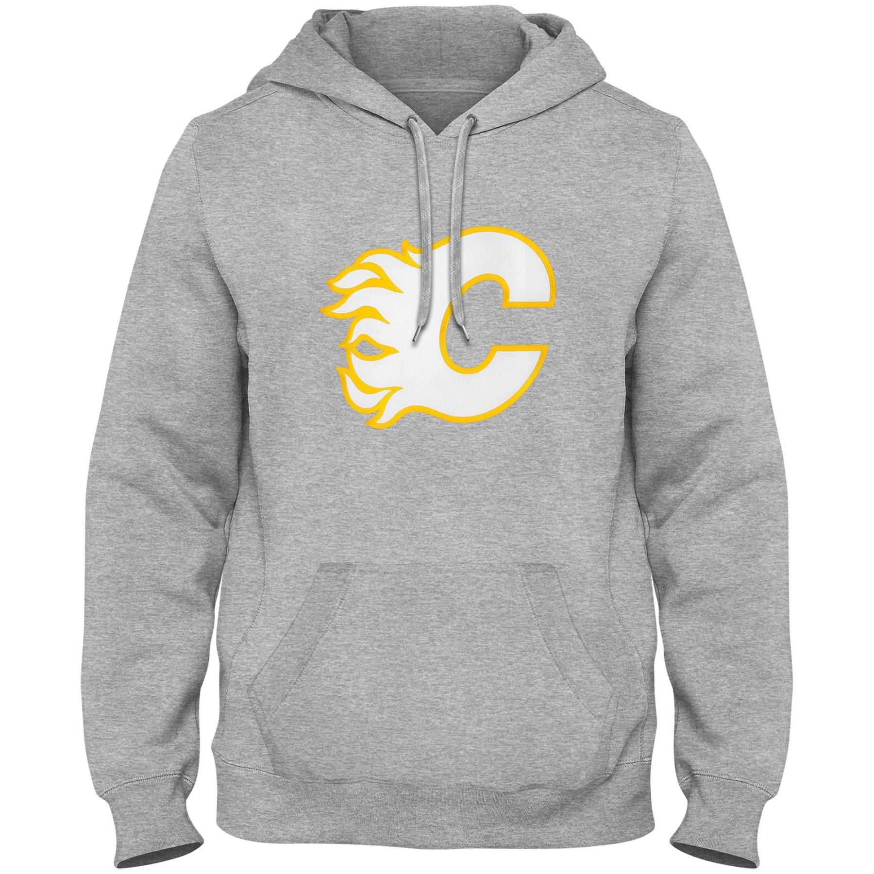 Calgary Flames NHL Bulletin Men's Athletic Grey Express Twill Logo Hoodie