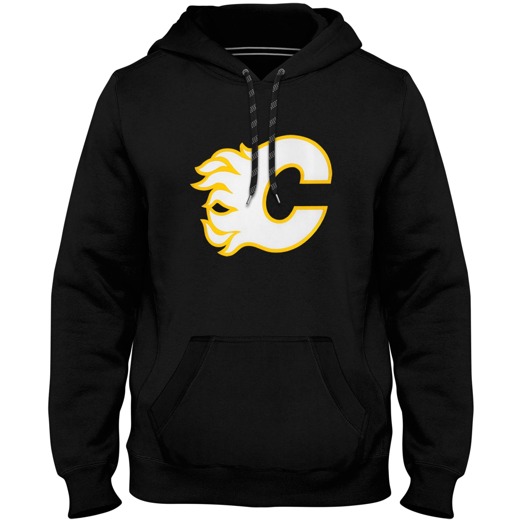 Calgary Flames NHL Bulletin Men's Black Express Twill Logo Hoodie